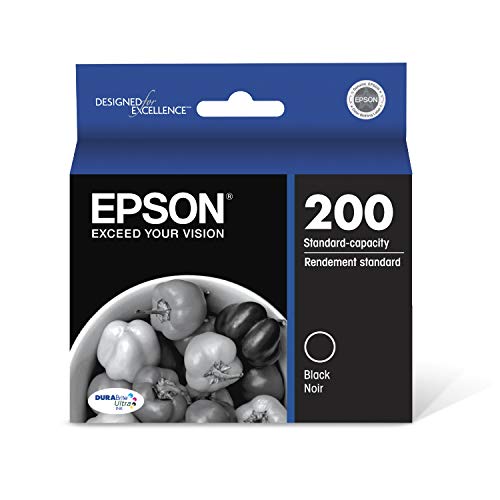 Epson T200 DURABrite Ultra Ink Standard Capacity Black Cartridge (T200120) for Select Expression and Workforce Printers