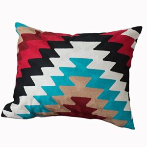 rod's montana crewel stitch embroidery pillow