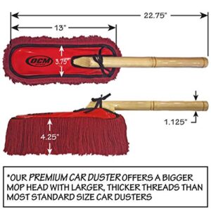 OCM Brand Premium Extra Large Car Duster with Durable Solid Wood Handle Includes Storage Cover - Professional Detailers Top Choice