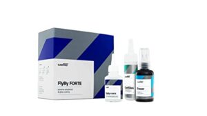 carpro flyby forte v4 - professional extreme windshield & glass coating, rain shower water repellent & glass treatment, semi-permanent last up to 2 years - 15ml full kit