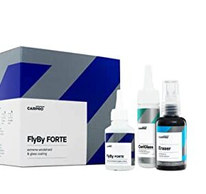 CARPRO Flyby Forte V4 - Professional Extreme Windshield & Glass Coating, Rain Shower Water Repellent & Glass Treatment, Semi-Permanent Last Up to 2 Years - 15mL Full Kit