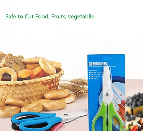 Ceramic Kitchen Scissor, YIFAN Professional 7.8 Inch Food Shear Household Vegetable Fruit Carver