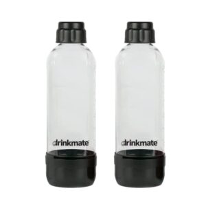 drinkmate carbonation bottles (twin-pack) (1l, black)