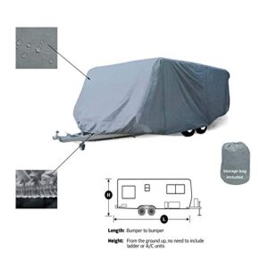 SavvyCraft Economic Guard Travel Trailer Camper Cover, Breathable RV Trailer Cover Fits 21 feet to 22 feet