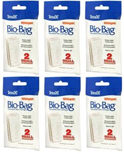tetra whisper assembled bio-bag filter cartridges small - 12 total filters (6 packs with 2 filters per pack)