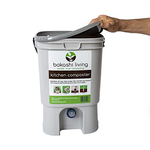 Premium Bokashi Composting Starter Kit (Includes 2 Bokashi Bins, 4.4 lbs of Bokashi Bran and Full Instructions