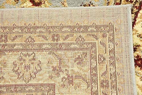 Unique Loom Voyage Collection Traditional Oriental Classic Intricate Design Area Rug (4' 0 x 6' 0 Rectangular, Light Blue/Gold)