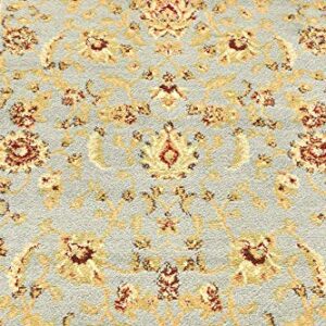 Unique Loom Voyage Collection Traditional Oriental Classic Intricate Design Area Rug (4' 0 x 6' 0 Rectangular, Light Blue/Gold)