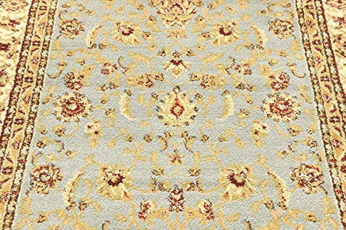 Unique Loom Voyage Collection Traditional Oriental Classic Intricate Design Area Rug (4' 0 x 6' 0 Rectangular, Light Blue/Gold)