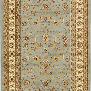 Unique Loom Voyage Collection Traditional Oriental Classic Intricate Design Area Rug (4' 0 x 6' 0 Rectangular, Light Blue/Gold)