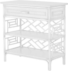 david francis furniture chinese chippendale shelf, white