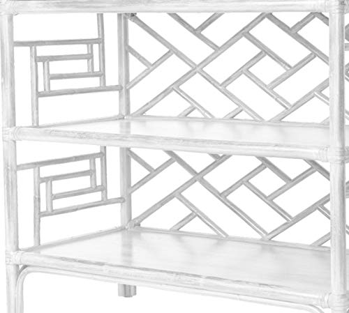 David Francis Furniture Chinese Chippendale Shelf, White