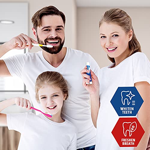 Medpride Travel Size Fluoride Toothpaste – Value Pack Of 12 Toothpaste Tubes 1.5 oz Each – Anticavity Toothpaste For Kids & Adults – Vegan Travel Toothpaste For Whiter Teeth And Fresh Breath