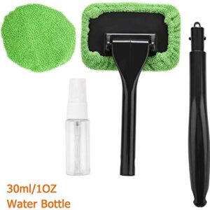 Windshield Cleaning Tool, XINDELL Microfiber Cloth Car Window Cleanser Brush with Detachable Handle Auto Inside Glass Wiper Interior Accessories Car Cleaning Kit