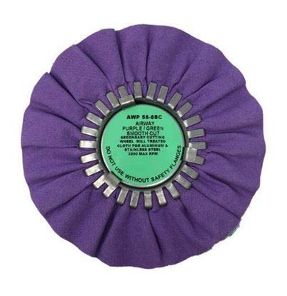 Zephyr Products AWP 58-8 SC Purple/Green Smooth Cut Airway Buffing Wheel