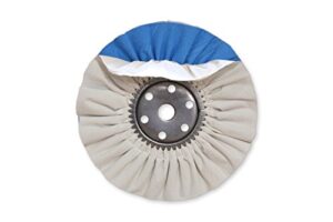 zephyr products aww 58-8 ss white blue super shine buffing wheel