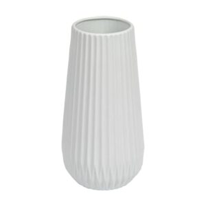 bloomingville tall white ceramic fluted vase