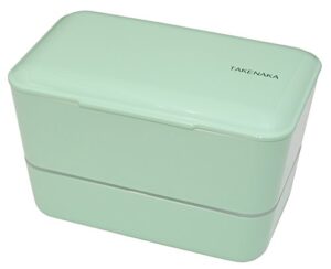 takenaka bento bite dual from, eco-friendly and sustainable japanese style bento lunch box (peppermint)