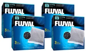 fluval c4 carbon - 12 filters total (4 packs with 3 filters per pack)