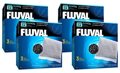 Fluval C4 Carbon - 12 Filters Total (4 Packs with 3 Filters per Pack)