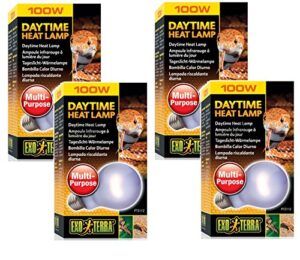 (4 pack) exo terra sun-glo neodymium a21 lamp, 100 watt