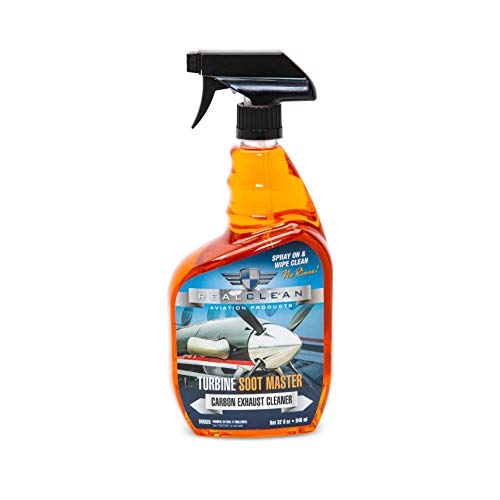 RealClean Aircraft Detailing Supplies/Exhaust Soot Remover/Aircraft Cleaning Supplies/Turbine Soot Master Created by Professional Aircraft Detailers- 32 oz Spray Bottle