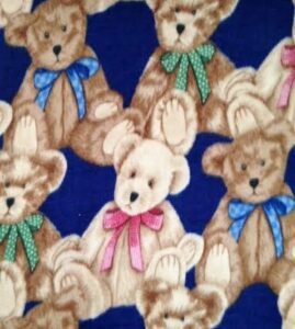 1-1/2 yard pre-cut - boyds bears on navy blue fleece fabric - officially licensed (great for quilting, sewing, throw blankets & more) precut 1-1/2 yard x 60" wide