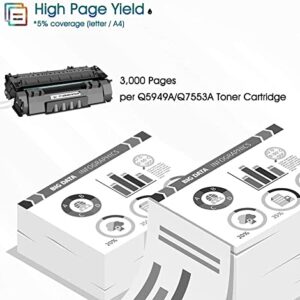 Cool Toner Compatible Q5949A Toner Cartridge Replacement for HP 49A Q5949A 49X Q5949X 53A Q7553A for HP 1320 1320n P2015 P2015dn P2014 3390 1160 P2015d 1320tn Toner Printer (Black, 2-Pack)