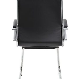 Boss Office Products Executive Mid Back CaressoftPlus Chair with Metal Chrome Finish in Black