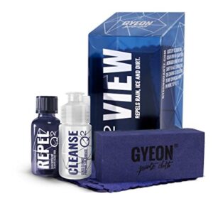 GYEON Quartz Q² View - Ceramic Coating for Glass - Increased Visibility - Extremely Hydrophobic - Ultra Hard 9H sio2 Ceramic Car Coating - Self Cleaning Repels Water and Contaminants - Ceramic Shine