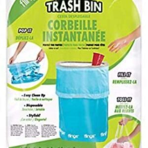 Amscan Flings Pop-Up Trash Bin- 13 Gallons | Caribbean Blue | 1 Pc.