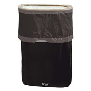 amscan flings pop-up trash bin- 13 gallons | black | 1 pc.