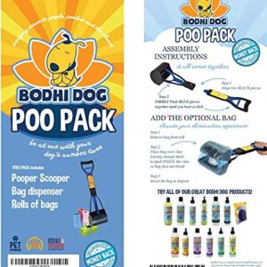 Bodhi Dog Complete Poo Pack | 24" Pooper Scooper, Poop Bags, and Pet Dog Waste Bag Holder | Perfect for Small, Medium, Large, XL Pets - Great for Grass and Gravel