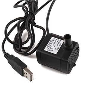 Driew USB Water Pump, Water Pump for Fountains Water Fountain Pump Submersible Water Pump 3W DC 3.5-9V 200L/H