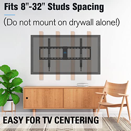 Mounting Dream Fixed TV Wall Mount, Low Profile Wall Mount TV Bracket for Most 42-70 Inch TVs, Flush TV Mount for Space Saving, Fits 16", 18'', 24", 32" Studs, Max VESA 800x400mm and 132lbs MD2361-32