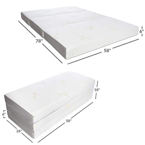 Milliard Ultra Soft Replacement Cover for 6-Inch Tri-fold Mattress - Queen