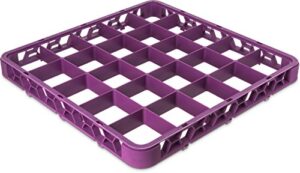 carlisle foodservice products re25c89 opticlean 25 compartment divided glass rack extender, 1.78", lavender