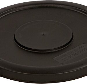 Carlisle FoodService Products 34101103 Bronco Round Waste Bin Food Container Lid, 10 Gallon, Black