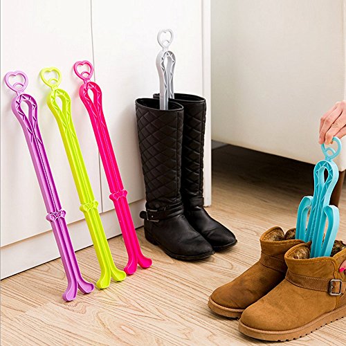 ONEDONE Folding Boot Shaper Stands Boots Knee High Shoes Clip Support Stand -5Pack