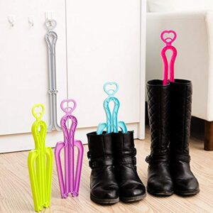 ONEDONE Folding Boot Shaper Stands Boots Knee High Shoes Clip Support Stand -5Pack