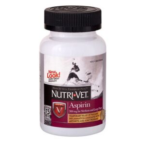 nutri-vet aspirin for medium / large dogs, chewable, liver 75 ea(pack of 1)