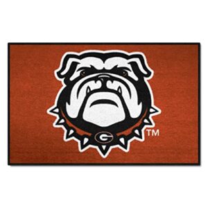 fanmats 19823 georgia bulldogs starter mat accent rug - 19in. x 30in. | sports fan home decor rug and tailgating mat - "new bulldog" logo, red