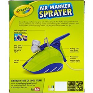 Crayola Air Marker Sprayer Airbrush Kit, Gift for Kids Age 8, 9, 10