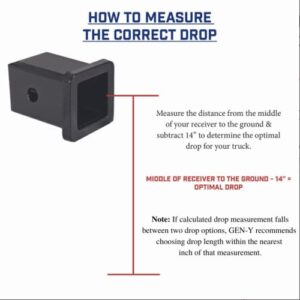 GEN-Y GH-523 MEGA-Duty Adjustable 5" Drop Hitch with GH-051 Dual-Ball, GH-032 Pintle Lock for 2" Receiver - 16,000 LB Towing Capacity - 2,000 LB Tongue Weight