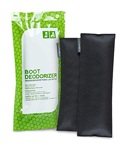 Ever Bamboo Boot Deodorizer Bag Set w/Natural Bamboo Charcoal (Twin Pack)