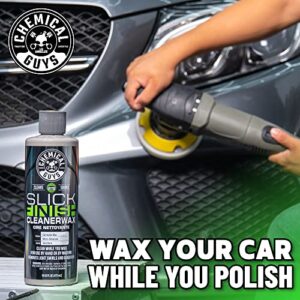 Chemical Guys WAC20616 Slick Finish Cleaner Wax Light Paint Cleanser & Brilliant Shine Carnauba Wax, 16 fl oz