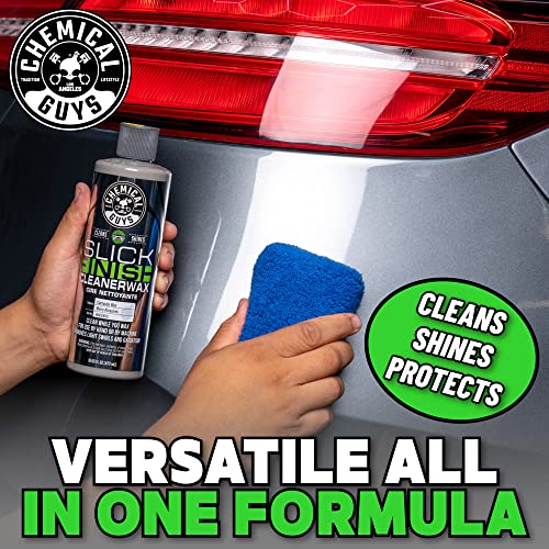 Chemical Guys WAC20616 Slick Finish Cleaner Wax Light Paint Cleanser & Brilliant Shine Carnauba Wax, 16 fl oz