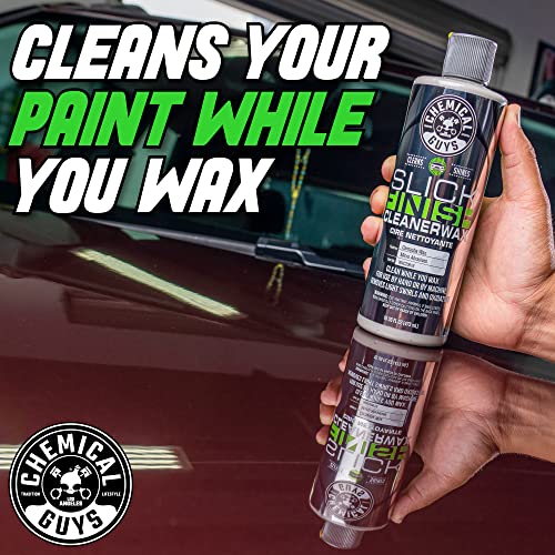 Chemical Guys WAC20616 Slick Finish Cleaner Wax Light Paint Cleanser & Brilliant Shine Carnauba Wax, 16 fl oz