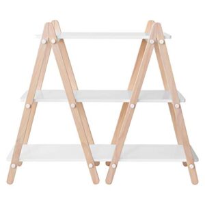 Babyletto Dottie Bookcase in White and Washed Natural