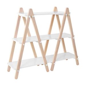 Babyletto Dottie Bookcase in White and Washed Natural